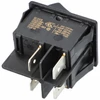 16A/250V AC 31x25 mm Billenőkapcsoló, motorhoz, fekete, szögletes, ETA 2404, 3404 porszívó