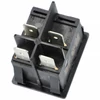 16A/250V AC 31x25 mm Billenőkapcsoló, motorhoz, fekete, szögletes, ETA 2404, 3404 porszívó