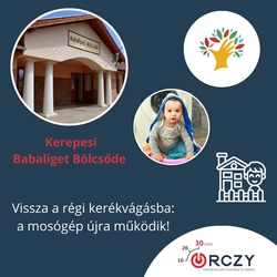 Kerepesi Babaliget Bölcsőde mosógépének alkatrész cseréje