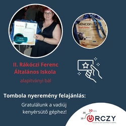 Értékes jándékkal támogattuk a Rákóczi Iskola alapítványi bálját