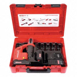 Présgép készlet, 2db 2 Ah akkuval, elektro-hidraulikus, 18V, ROMAX COMPACT TWIN T, ROTHENBERGER 1000002116 / RENDELÉSRE