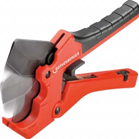 Csővágó olló, műanyag csövekhez, racsinis 0-42 mm-ig, ROCUT 42 TWIN CUT, ROTHENBERGER 1000003011 / RENDELÉSRE