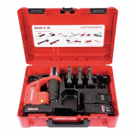 Présgép készlet, 2Ah akkuval, elektro-hidraulikus, 18V, M 18-22-28mm préspofákkal, ROTHENBERGER 1000003897 / RENDELÉSRE