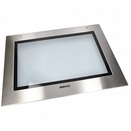 594x462 mm Üveg, ajtó, külső, fekete, (eredeti) BEKO tűzhely / RENDELÉSRE