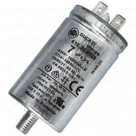 7 uF 475V Kondenzátor, sarus, motor indító, fémházas (eredeti) CANDY szárítógép
