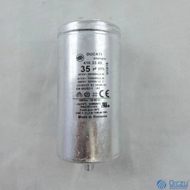 35 uF 500V Kondenzátor, sarus, motor indító, fémházas (eredeti) GORENJE/MORA szárítógép / RENDELÉSRE
