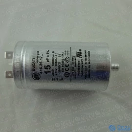 15 uF 475V Kondenzátor, sarus, motor indító, fémházas (eredeti) WHIRLPOOL / INDESIT szárítógép
