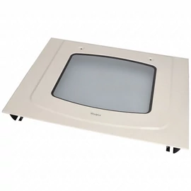 595x456 mm Üveg, ajtó, külső, fehér, (eredeti) WHIRLPOOL tűzhely / RENDELÉSRE