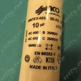 10 uF 450V Kondenzátor, sarus (eredeti) WHIRLPOOL mosógép / RENDELÉSRE