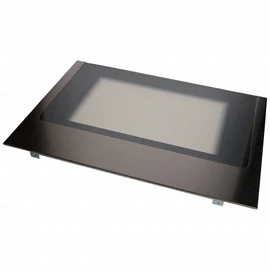 595x427 mm Üveg, ajtó, külső, króm, (eredeti) WHIRLPOOL / INDESIT tűzhely / RENDELÉSRE