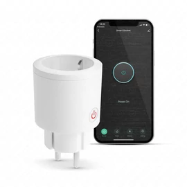 Smart konnektor fogyasztásmérővel, beltéri - Amazon Alexa, Google Home, Siri, IFTTT kompatibilitás