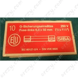 20A 6,3x32 üvegbiztosíték 10 db-os csomag / RENDELÉSRE