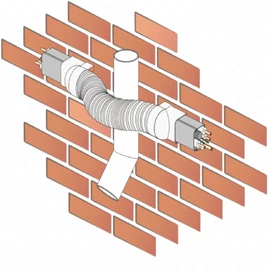 80x60 mm flexibilis ív (VECAMCO) klíma kábelcsatorna, 200-700 mm, / RENDELÉSRE