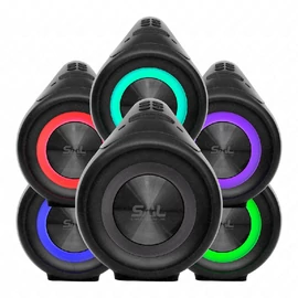 Hordozható party hangdoboz Boom-Box, fekete 2x25 W, Bluetooth, FM, beépített akkumulátor, USB, LED,,   SAL BT 5000