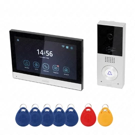 Videó-kaputelefon szett, vékony 7&quot; LCD kijelző, 7db RFID kulcs, pánik gomb, HOME DPV SMART / RENDELÉSRE