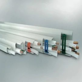 65x50 mm / 2 méter, Dekorcsatorna, fedéllel, fehér, fóliázott (CANALPLAST) klíma