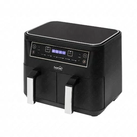 Air fryer dupla kosaras, 2460W, 2 x 3,8 L, állítható hőmérséklet, időkapcsoló, Home HG AF 24 / RENDELÉSRE