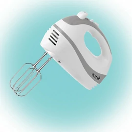 Kézi mixer fehér, 250W, 5 sebességfokozat, TURBO fokozat, habverő és dagasztó karok, HOME HG KM 18