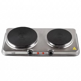 Elektromos főzőlap, hordozható, 1000+1500W,  ∅15 cm + ∅18 cm főzőfelület, rozsdamentes HOME HG R 04SS / RENDELÉSRE