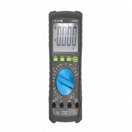 Digitális Multiméter, zseblámpa, LCD kijelző, AC-DC 2000V, 10A, 400 MΩ, HÖGERT HT1E606  / RENDELÉSRE