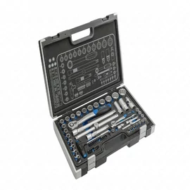 Dugókulcs készlet 1/4&quot;, 1/2&quot;,  60 részes, Élettartam garancia, HÖGERT HT1R470  / RENDELÉSRE