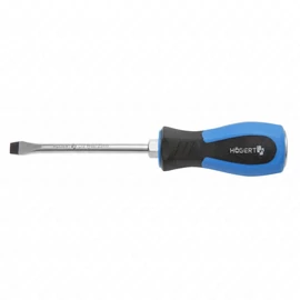 Csavarhúzó mágneses, lapos fejű, SL5,5 x 100 mm szár, üthető, villáskulcsos rászorítás, HÖGERT HT1S064  / RENDELÉSRE