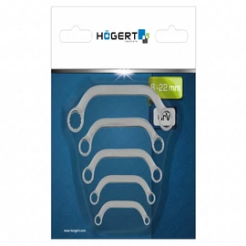 Indítókulcs / C-típusú csillagkulcs készlet 8-22 mm, 5 részes, HÖGERT HT1W599  / RENDELÉSRE