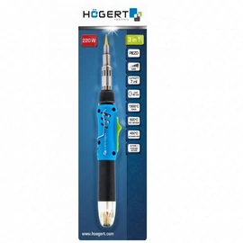 3 az 1-ben gáz forrasztópáka, 7ml, Piezo, HÖGERT HT2C401