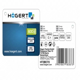 Balta üvegszálas nyéllel, 600g, HÖGERT HT3B070  / RENDELÉSRE