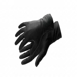 Eldobható nitril kesztyű, gyémánt textúrájú, fekete (100 db/csomag) HÖGERT HT5K774XL 