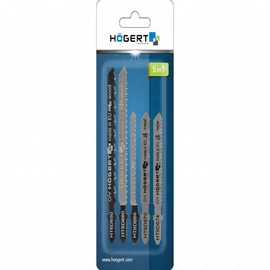 Dekopír fűrészlap, (fém, fa), 5 részes, T-szár, HÖGERT HT6D690