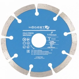 Gyémánt vágótárcsa 115 mm szegmentált , HÖGERT HT6D750