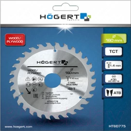 Körfűrészlap fához,  160x30  mm 48 fogas , HÖGERT HT6D774  / RENDELÉSRE