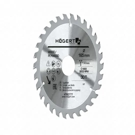 Körfűrészlap fához,  165x30 mm 30 fogas , HÖGERT HT6D777  / RENDELÉSRE