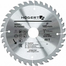 Körfűrészlap fához,  185x30  mm 48 fogas , HÖGERT HT6D781  / RENDELÉSRE