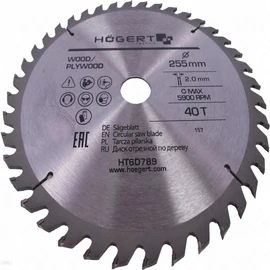 Körfűrészlap fához,  255x30  mm 40 fogas , HÖGERT HT6D789  / RENDELÉSRE