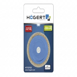 Fazékkefe csapos 50 mm, rozsdamentes, 0.3 mm, HÖGERT HT7D703 / RENDELÉSRE