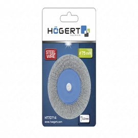 Drótkorong csapos, 75 mm, rozsdamentes 0,3 mm, HÖGERT HT7D714 / RENDELÉSRE