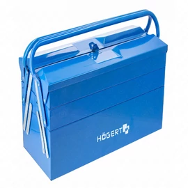 Szerszámosláda, fém 20&quot;, 5 rekszes, 550x205x295 mm, HÖGERT HT7G072