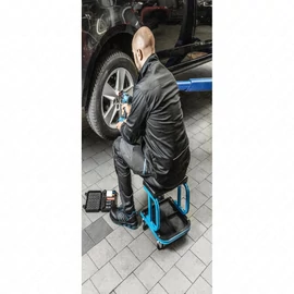 Szerelőszék tárolóval, gurulós, max 130 Kg, HÖGERT HT7G561 / RENDELÉSRE