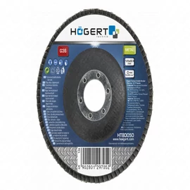 Lamellás csiszolótárcsa 125x22,4  mm, G36 , HÖGERT HT8D050  / RENDELÉSRE