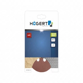 Csiszolólap rota, tépőzáras, 125  mm, G40, 5db/csomag , HÖGERT HT8D120  / RENDELÉSRE