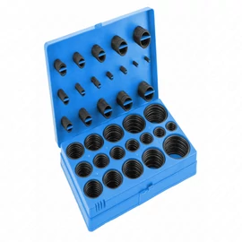 O-gumigyűrű készlet, 418 részes, fekete, 3-50 mm, hőálló, HÖGERT HT8G507
