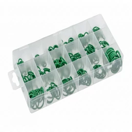 O-gumigyűrű készlet, 270 részes, zöld,  3-50  mm, hőálló , HÖGERT HT8G508