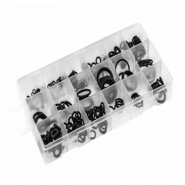 O-gumigyűrű készlet, 225 részes, fekete 3-22  mm, olaj és benzin álló, HÖGERT HT8G509