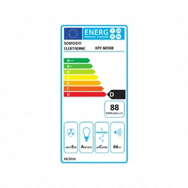 Konyhai páraelszívó HURRICANE, 3 sebességfokozat, 2 motoros, légszállítás: 380 m3/h, 200 W, 60cm, fekete, HOME KPE 6038B / RENDELÉSRE