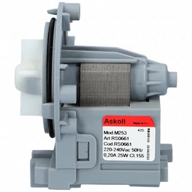 25W Szivattyú, ürítő, csavaros, elöl stekkeres (univerzális, ASKOLL M253 RS0661) mosógép