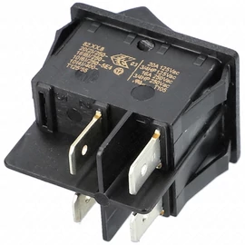 16A/250V AC 31x25 mm Billenőkapcsoló, motorhoz, fekete, szögletes, ETA 2404, 3404 porszívó