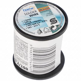 Forrasztóón, 2mm, (Sn60 / Pb40 / 2,0% gyanta) 100g / RENDELÉSRE