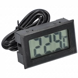 Hőmérő digitális elemes -50 - +70 (fekete) EGYSZERŰ TPM10 (Sz.: 46mm, M.: 26mm, Mélység: 13mm)